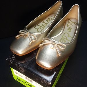 Sam Edelman Jillie Champagne Leather Ballet Flat Women's Size 6M Shoes